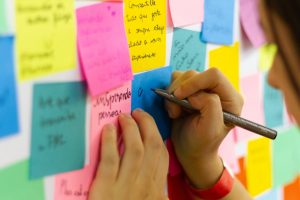 Sticky Notes on a Dry Erase Board