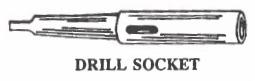 Line drawing of a drill socket