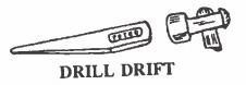 Line drawing of a drill drift