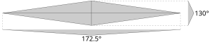 Image of a Knoop indenter with angles of 172.5 degrees and 130 degrees