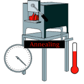 Image of metal heating up in oven