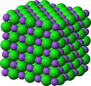 Crystalline structure of table salt