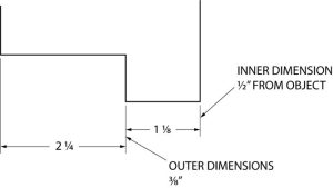 Example of an inner dimension and an outer dimension.