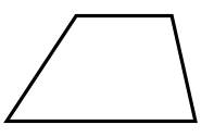 black line drawing of a trapezoid