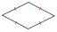 line drawing of a rhombus indicating that all sides are equal
