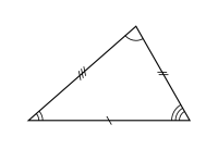 black line drawing of a triangle with three different side lengths and three different angles