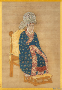 Empress Gao seated on throne