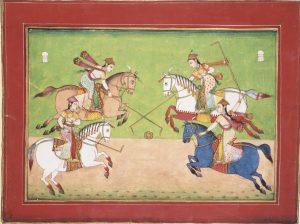 Women on horseback in Medieval India playing polo.